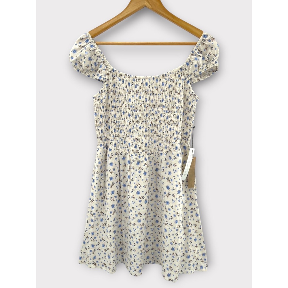 NWT June & Hudson Floral Smocked Babydoll Dress M‎ Shabby Chic Cottagecore